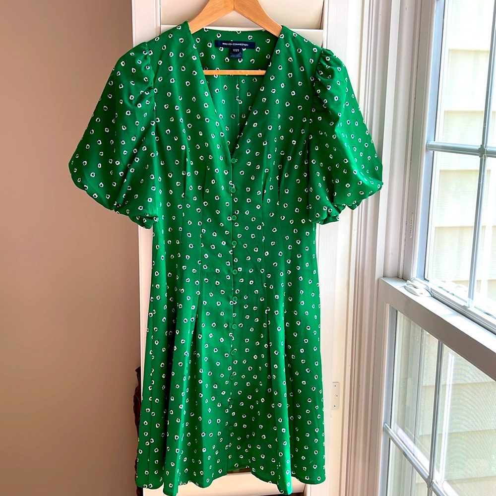French Connection Adelise Ditsy Floral Button Down Dress 4